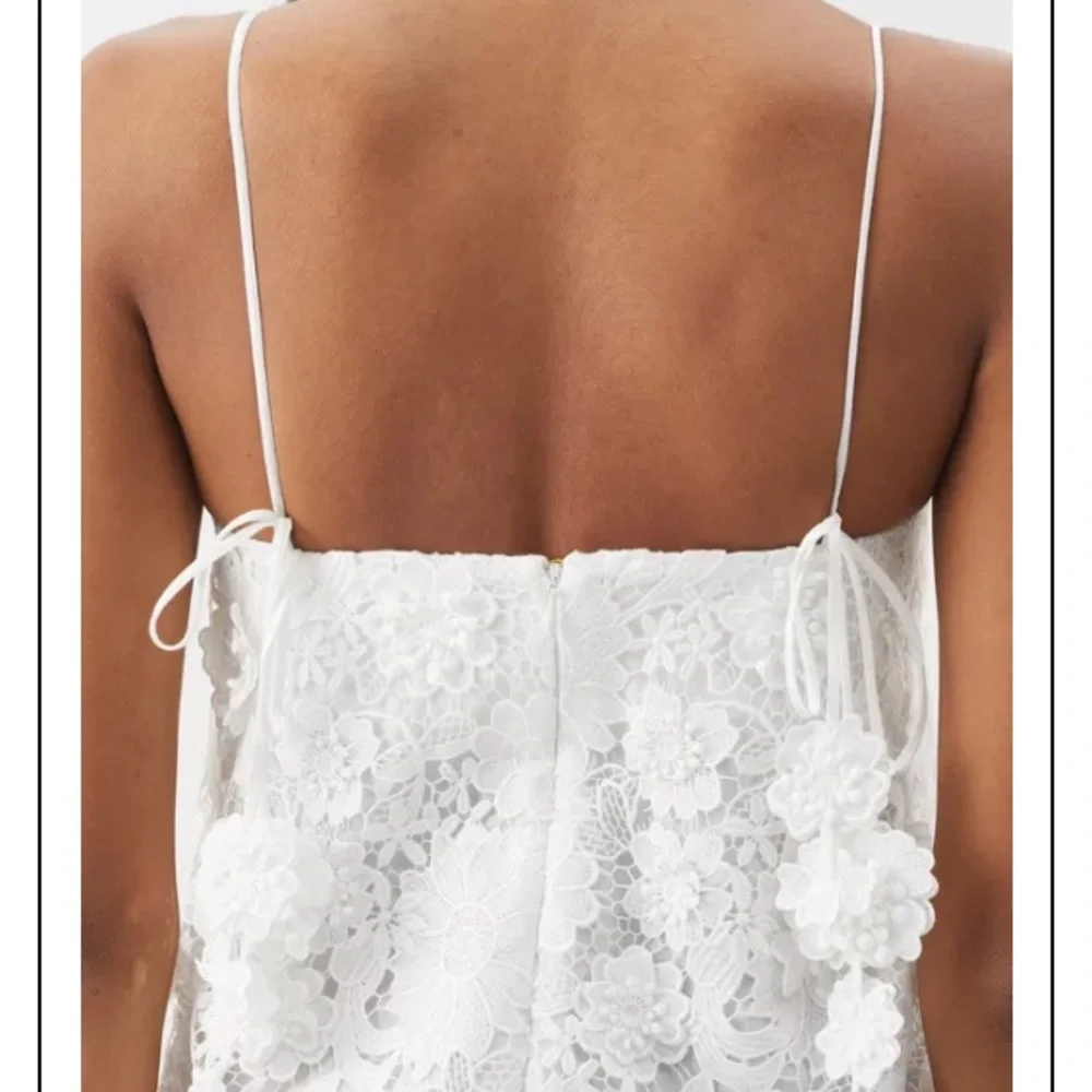 Zimmermann raie lace flower mini dress - ivory - Picture 7 of 15